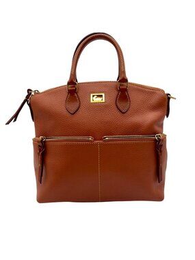 Dooney & Bourke Brown Dillen Double Pocket Satchel Bag